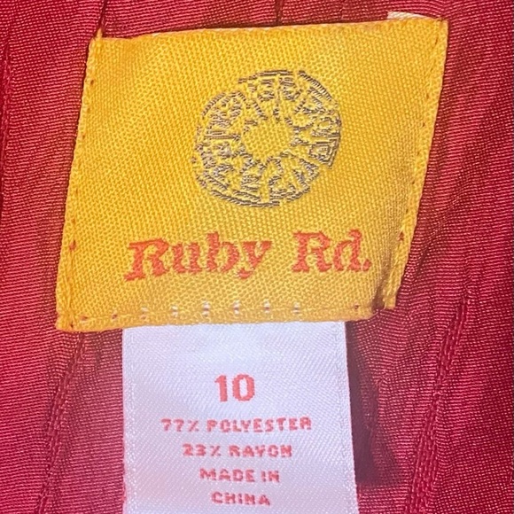 Ruby Rd Jacket Size 10 Red Textured Chest Pockets - Picture 2 of 8